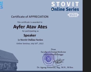 Stovit Online Series (SOS) Semineri - Öğretim Üyesi Doçent Dr Ayfer ATAV ATEŞ